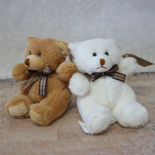 Bär 10 cm in weiss und braun