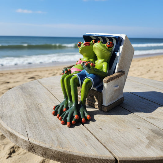 Frösche im Strandkorb16 cm